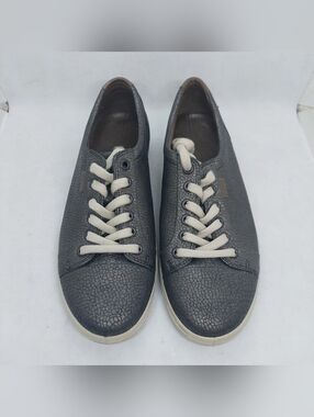 ECCO Soft 7 Sneakers Metallic Crackle Look Leather Comfort Casual Womens Size 8